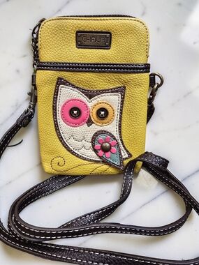 Chala Whimsical Owl II Cellphone Crossbody Bag